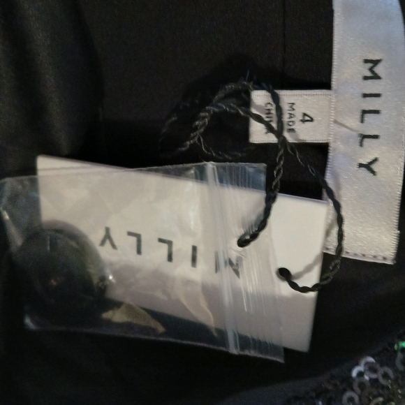 NWT MILLY Confetti Sequin Fitted Blazer in Black Multi - Picture 9 of 16